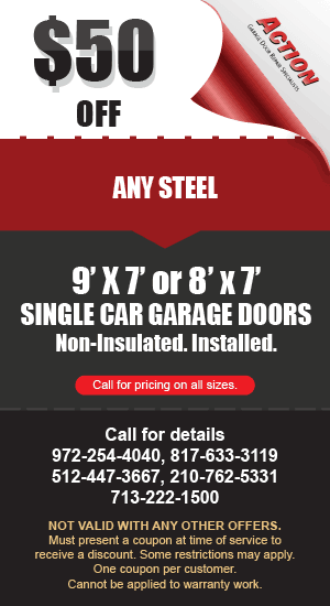 $50 off Steel Single Car Garage Door
