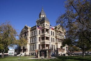 historic old courthouse in denton tx