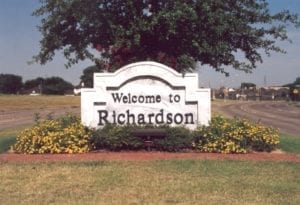 welcome to richardson tx sign