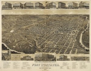 map of fort worth in 1886