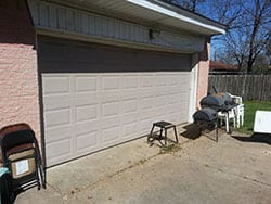 This older residential home in Dallas Texas was in need of a new garage door installed and repaired and Action Garage Doors did the job